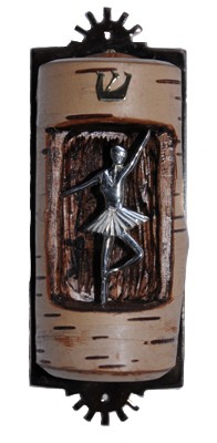A ballet dancer mezuzah case by Ric von Neumann. (Courtesy/Libby von Neumann) A ballet dancer mezuzah case by Ric von Neumann. (Courtesy/Libby von Neumann)