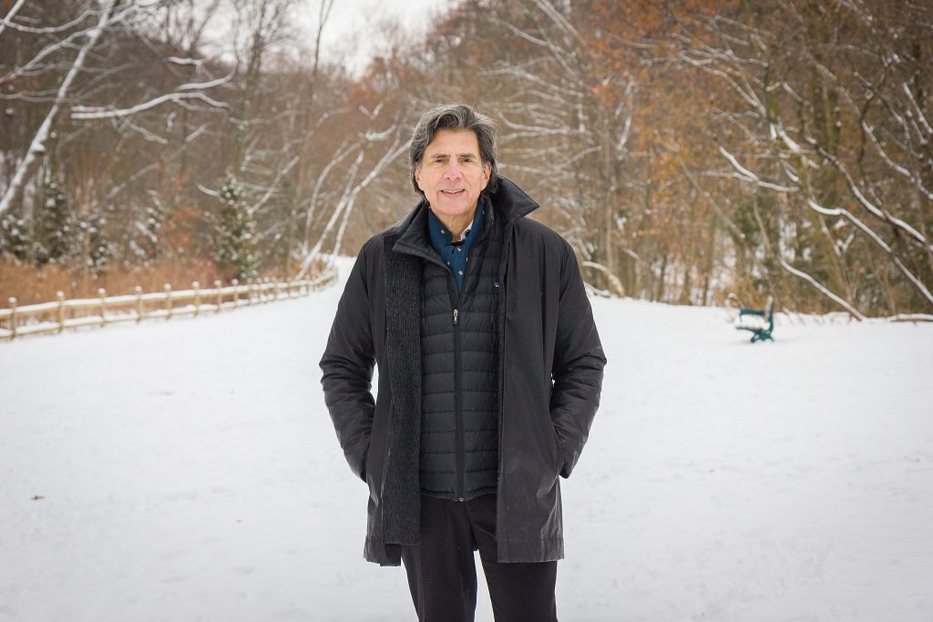 Eric Young at home in snowy Toronto. (Etye Sarner)