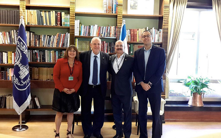 Asper and Asper Foundation executive director Moe Levy meet with Israeli President Reuven Rivlin.