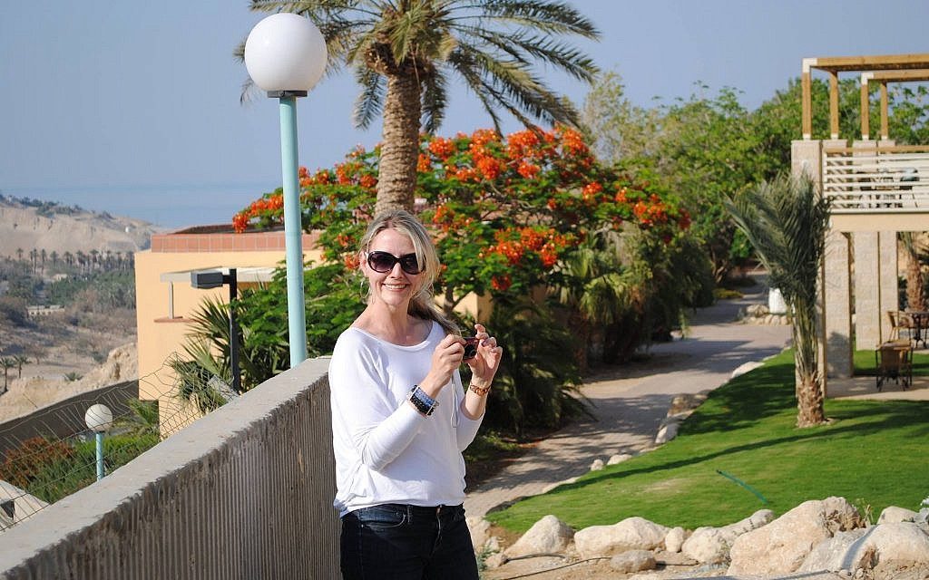 Chantal Ringuet visiting Ein Gedi in 2012. (Courtesy)