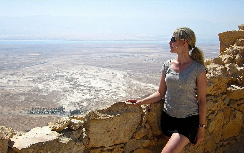 Chantal Ringuet at Masada during a 2012 Israel visit. (Courtesy)