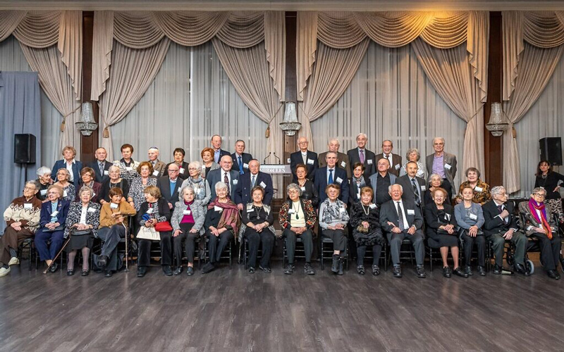 A group shot of the 45 Holocaust survivors who attended the Dinner of Miracles in Toronto, December 15, 2019.