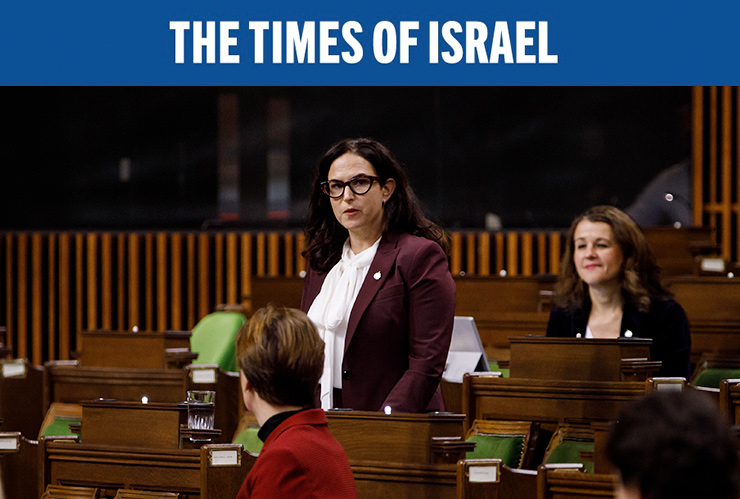 MP Ya’ara Saks asks Canadian Prime Minister Justin Trudeau a question during Question Period in the House of Commons, in West Block of Parliament, in Ottawa, Canada, on November 25, 2020.