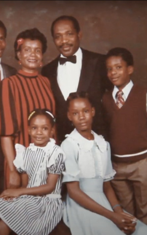 Annamie Paul, bottom right, as a child with her parents and siblings. (Courtesy)