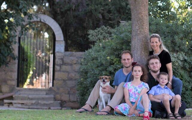 Vardit Ravitsky with her four children in Jerusalem, August 2016. (Courtesy)