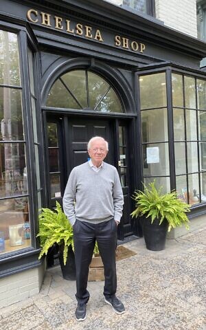 Michael Levine in front of the Westwood Creative Artists office in Toronto, October 2021. (Robert Sarner)