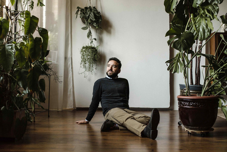 Daniel Sourani photographed for the ‘Periphery’ exhibition at UJA Toronto. (Liat Aharoni)
