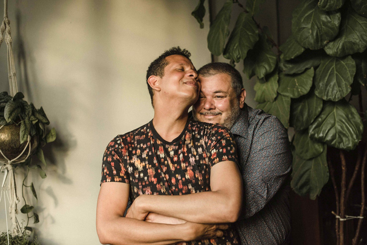 Fabio and Andre Sena photographed for the 'Periphery' exhibition at UJA Toronto. (Liat Aharoni)