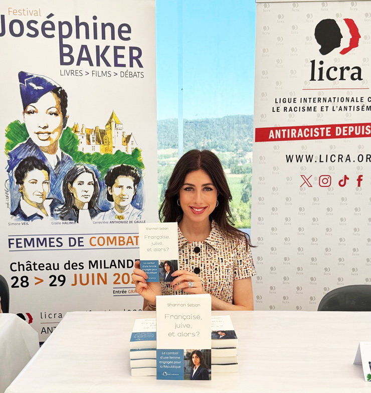 Shannon Seban promotes her book in southwestern France, June 28, 2025. (Courtesy)